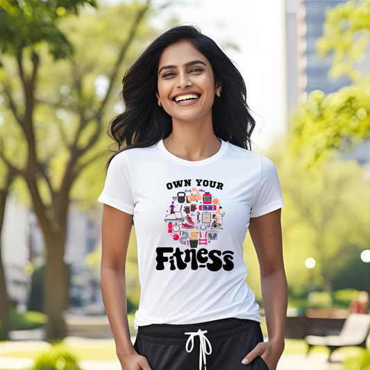 Ownyour fitness | Activewear Polyester Tshirt | White | Men | Women