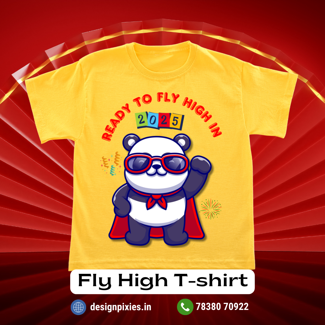 Fly High T-shirt in New Yr | Yellow | Kids