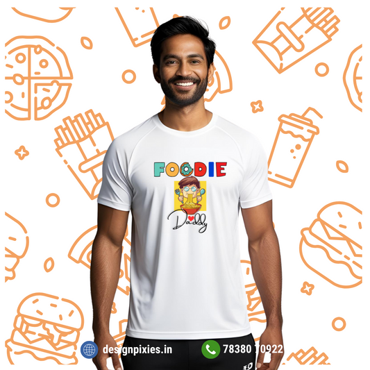 Foodie Dad | Cotton Tshirt | White | Men | Women