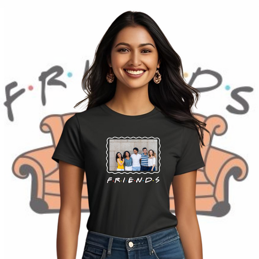 FRIENDS Personalized | Cotton Tshirt | Black | Men | Women