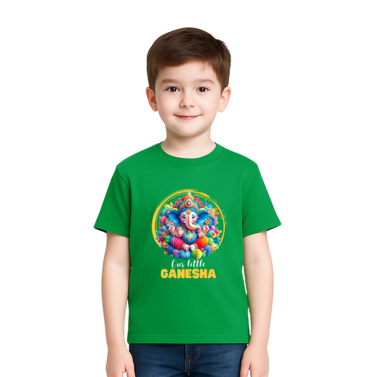 Little Ganesha T-shirt | Green | Kids | Boys