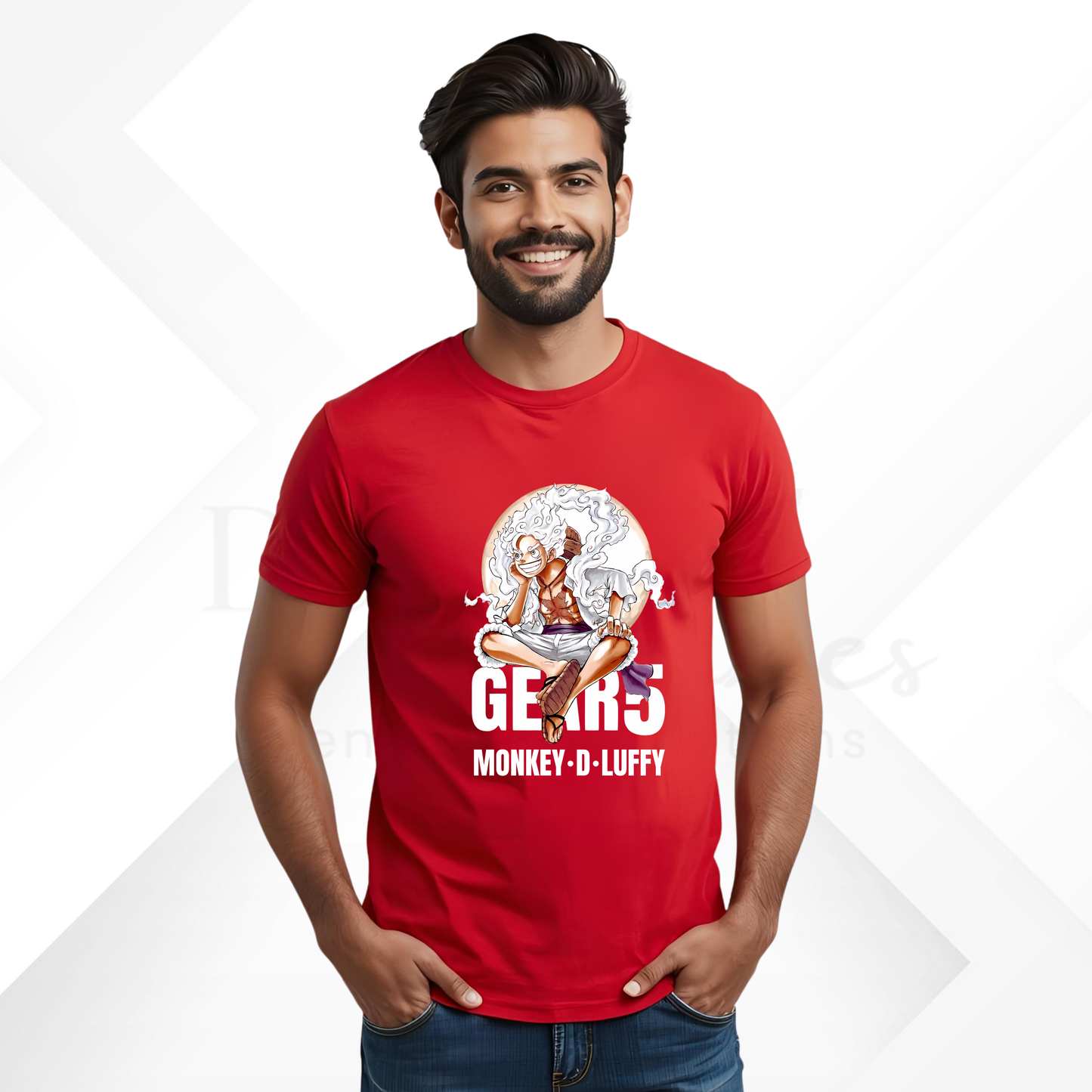 Gear5 Luffy Unisex T-shirt | For Anime One Piece Luffy fans | Red | Men | Women