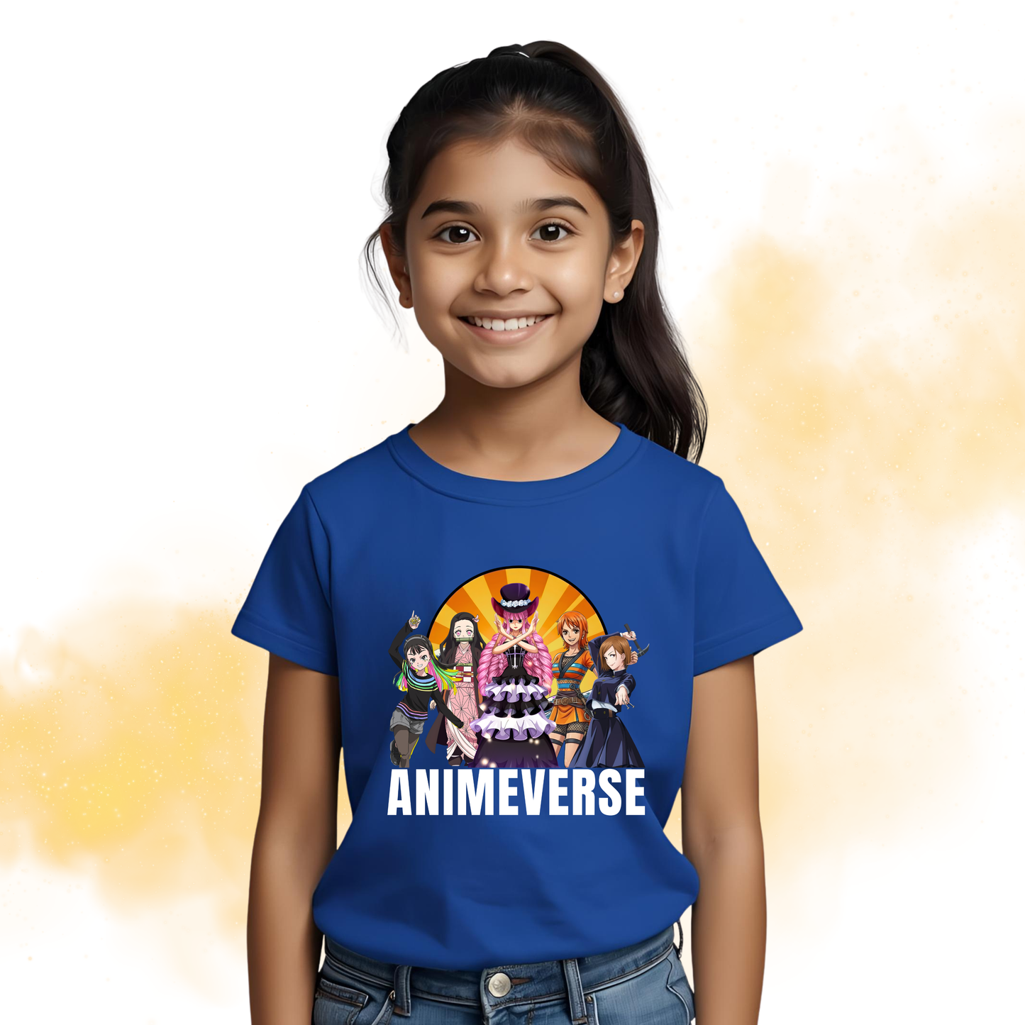 Animeverse Girls T-shirt | Royal Blue | Girls
