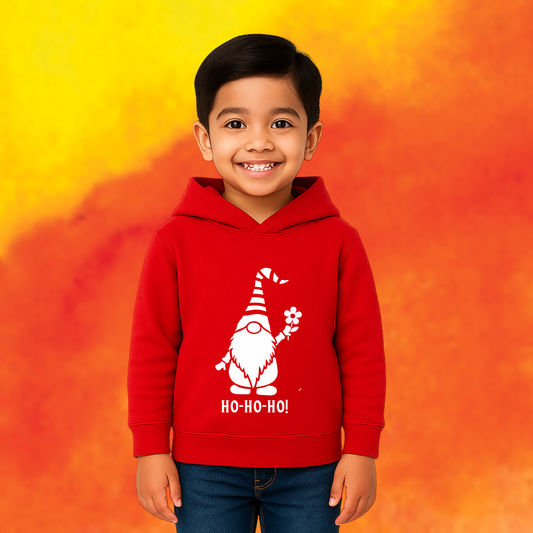 Gnome Glow-in-Dark Hooded Sweatshirt | Red | Kids