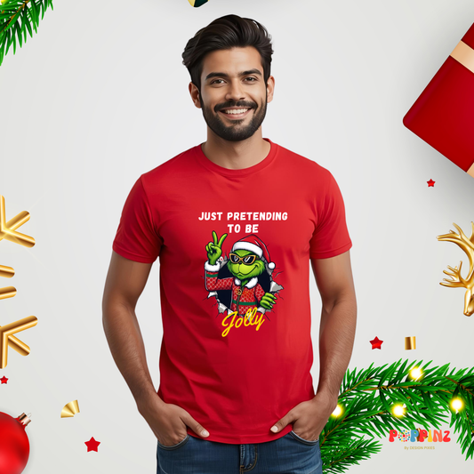 Pretending to be Jolly T-shirt | Red | Women | Men