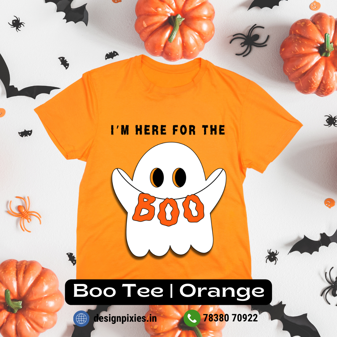 Kids Boo T-shirt | Orange | Boys | Girls