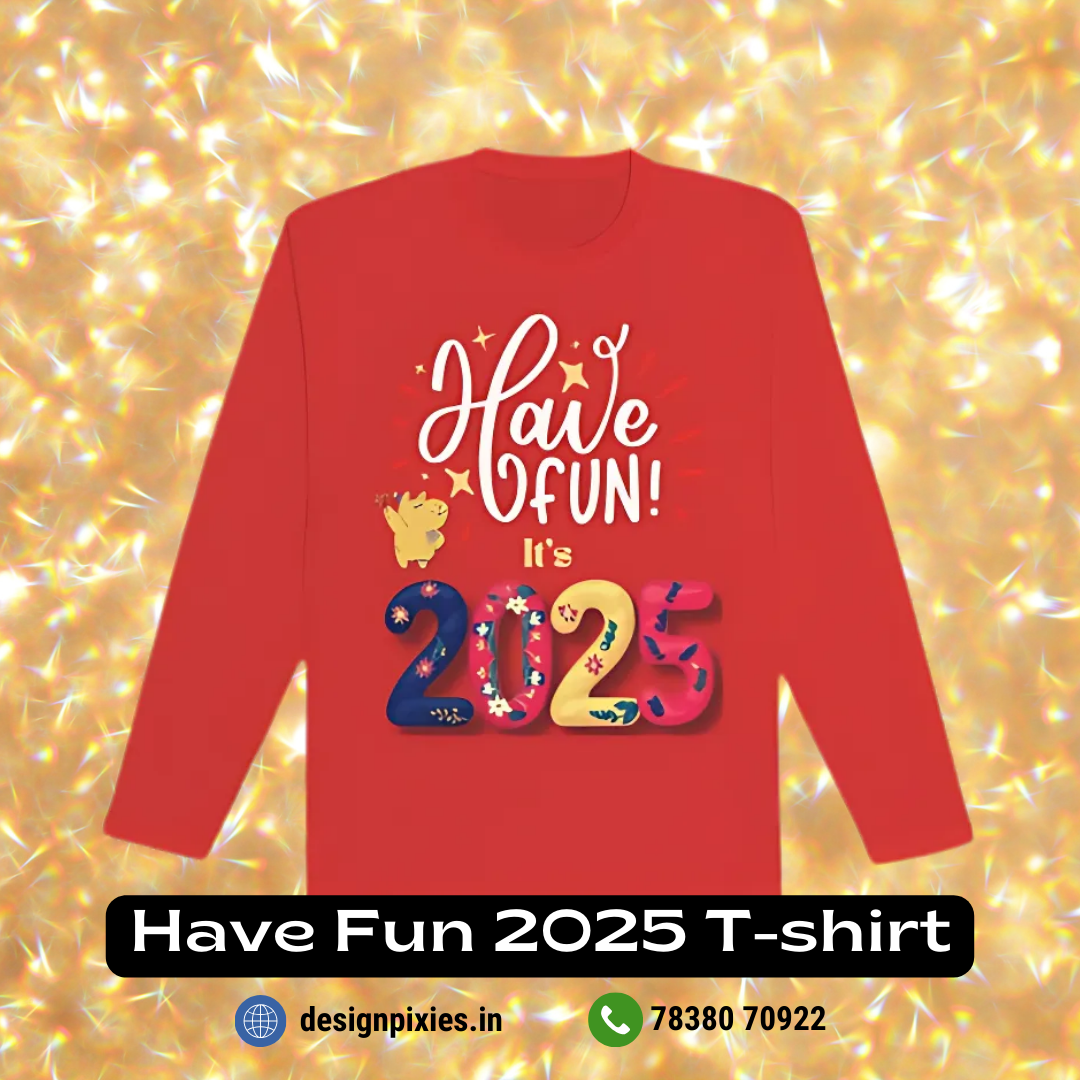 Have Fun its New Year T-shirt | Red | Kids