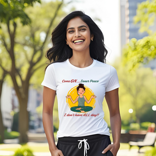 Inner Peace | Activewear Polyester Tshirt | White | Men | Women