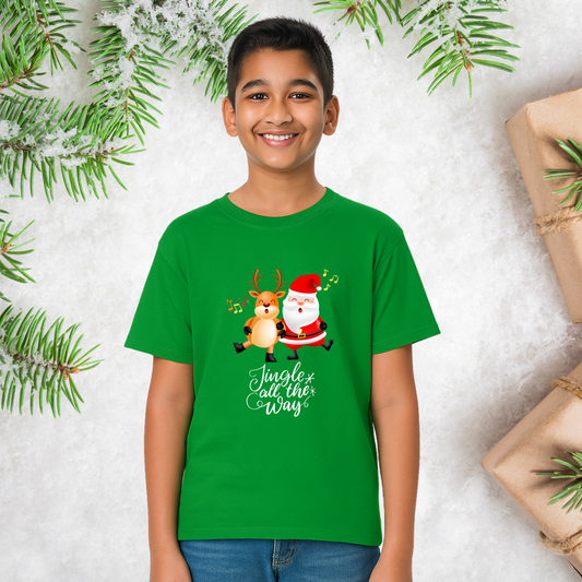 Jingle All The Way Tshirt | Green | Kids