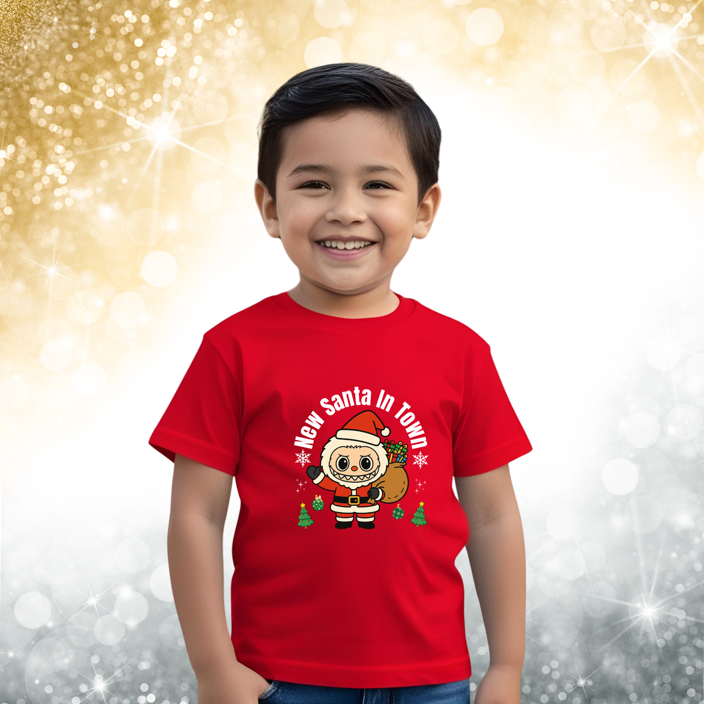 Santa Labubu Tshirt | Red | Kids