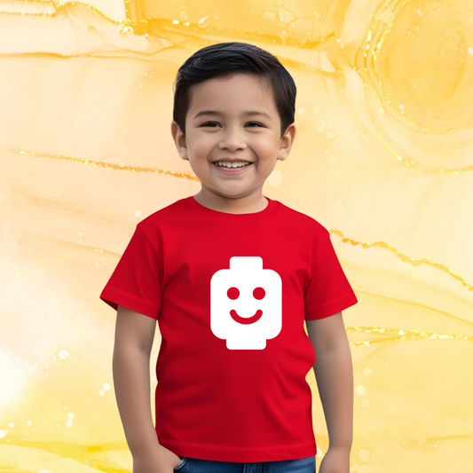 Building Block Glow-in-Dark Tshirt | Red | Kids
