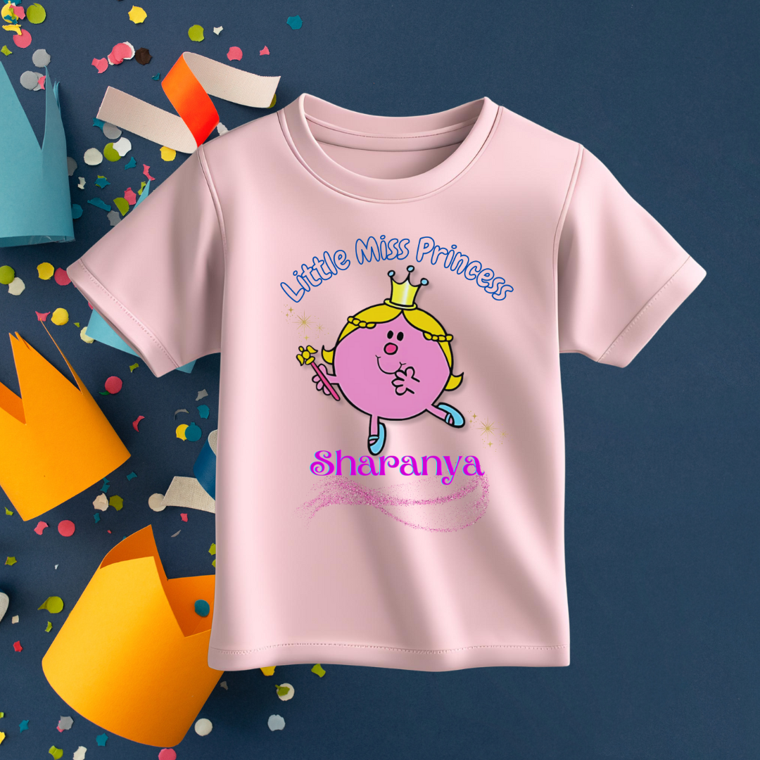 Miss Princess T-shirt | Personalized with Name | Pink | Kids | Girls