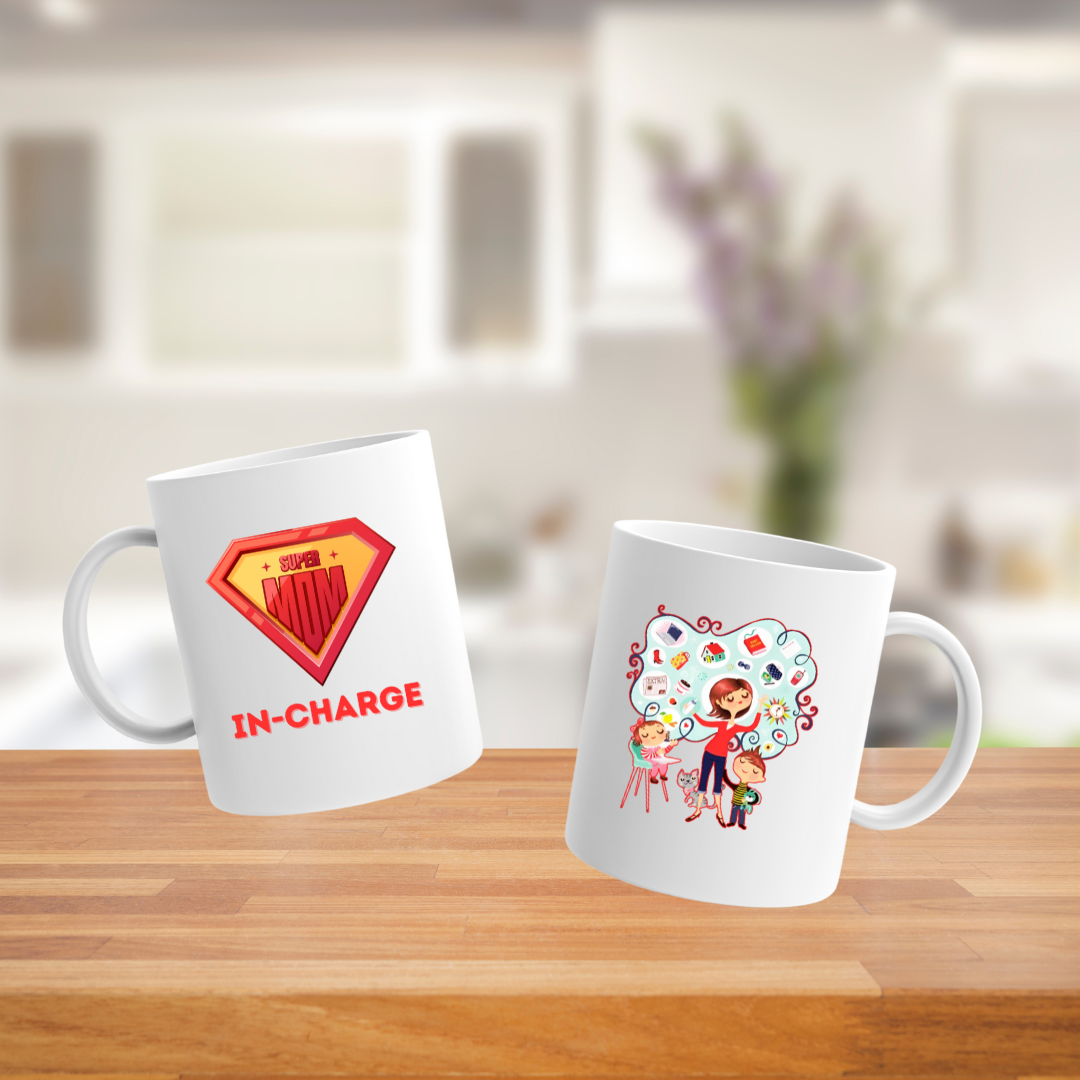 Mom in charge mug | Ceramic Mug | White