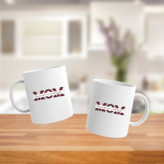 Mom & Kid name mug | Ceramic Mug | White