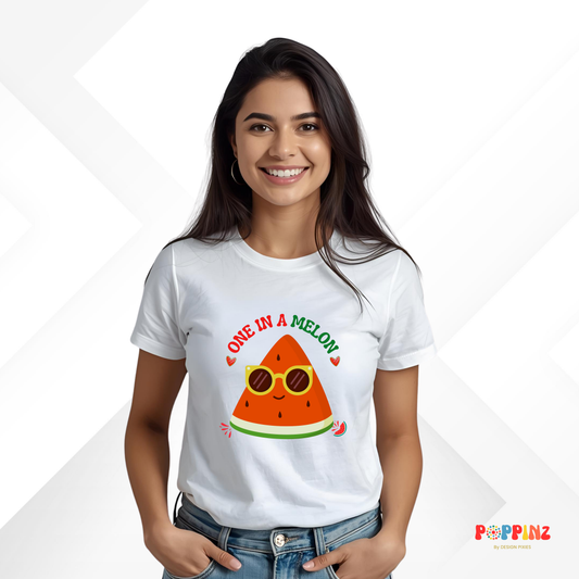 One in a Melon Cotton Tshirt | White | Men | Women