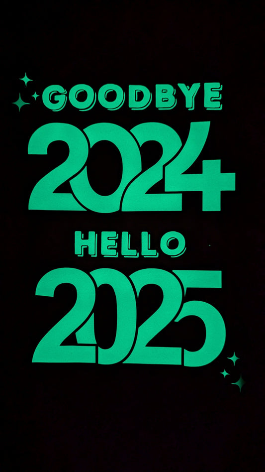 Hello 2025 Glow In Dark T-shirt | Red | Kids