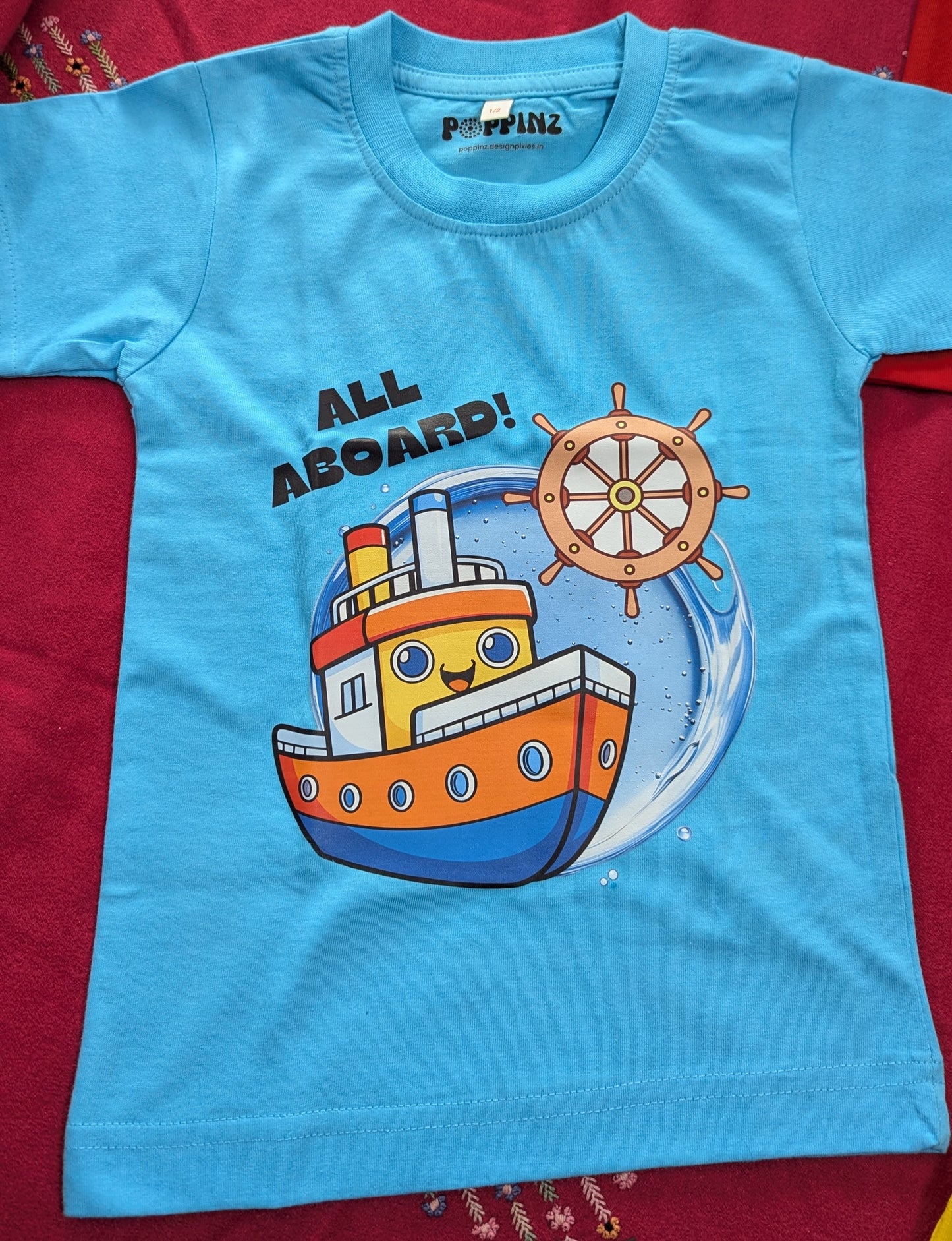 All Aboard Ship T-shirt | Blue| Boys | Girls