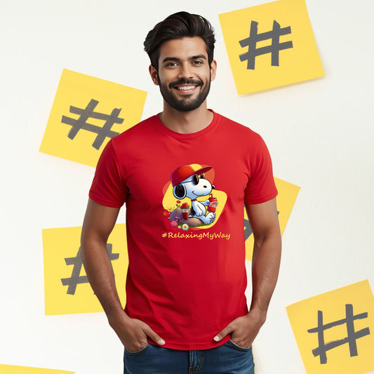 Relaxing My Way T-shirt | Red | Women | Men