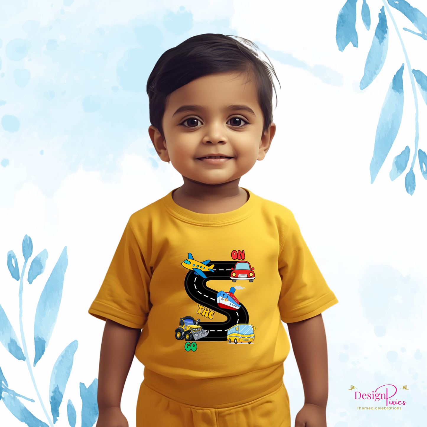 Vehicles On The Go T-shirt | Yellow | Boys | Girls