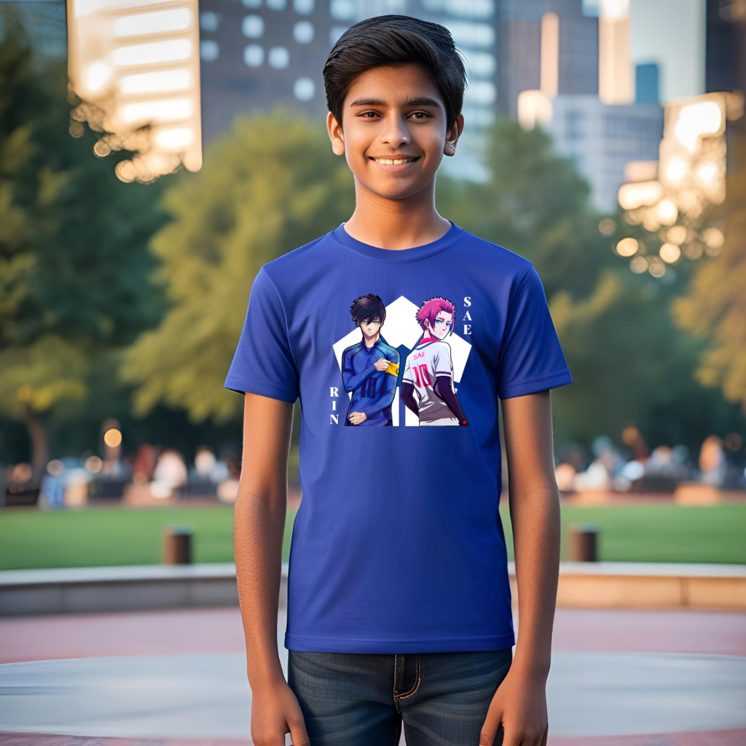 Sae & Rin Bluelock T-shirt | Blue | Boys