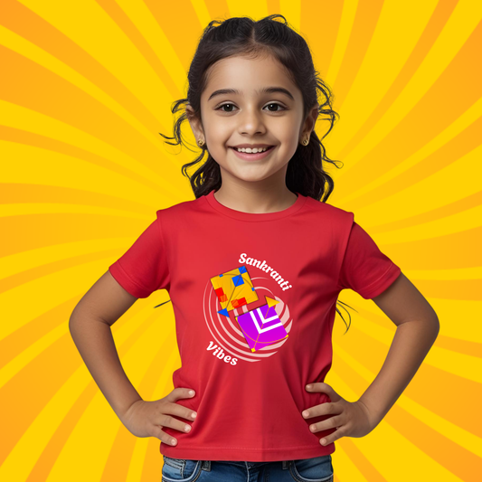 Sankranti Vibes T-shirt | Red | Boys | Girls