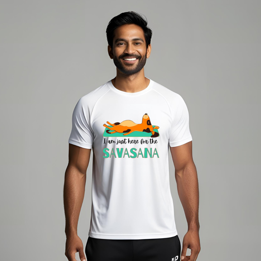Savasana | Activewear Polyester Tshirt | White | Men | Women