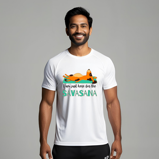 Savasana | Activewear Polyester Tshirt | White | Men | Women