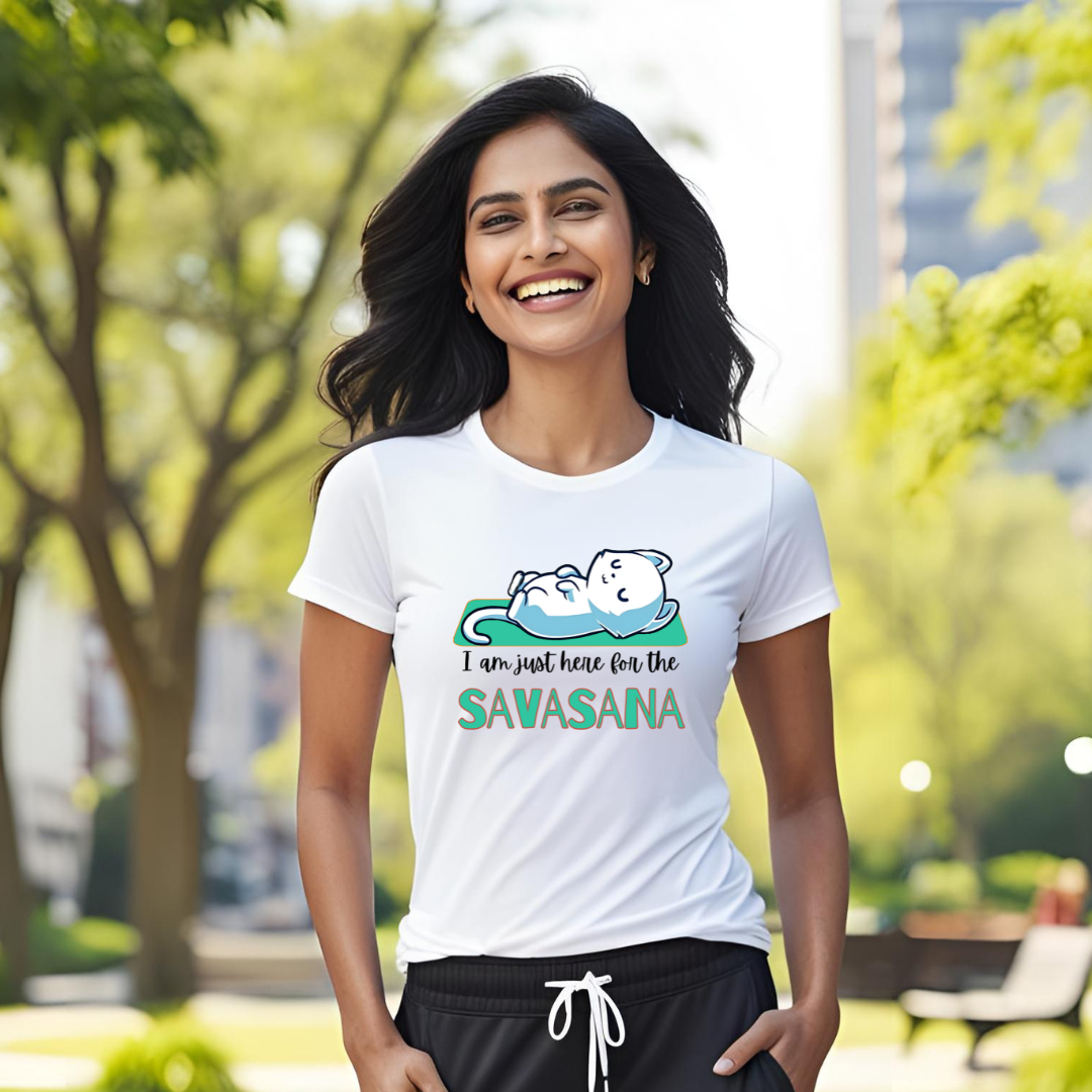Savasana | Activewear Polyester Tshirt | White | Men | Women