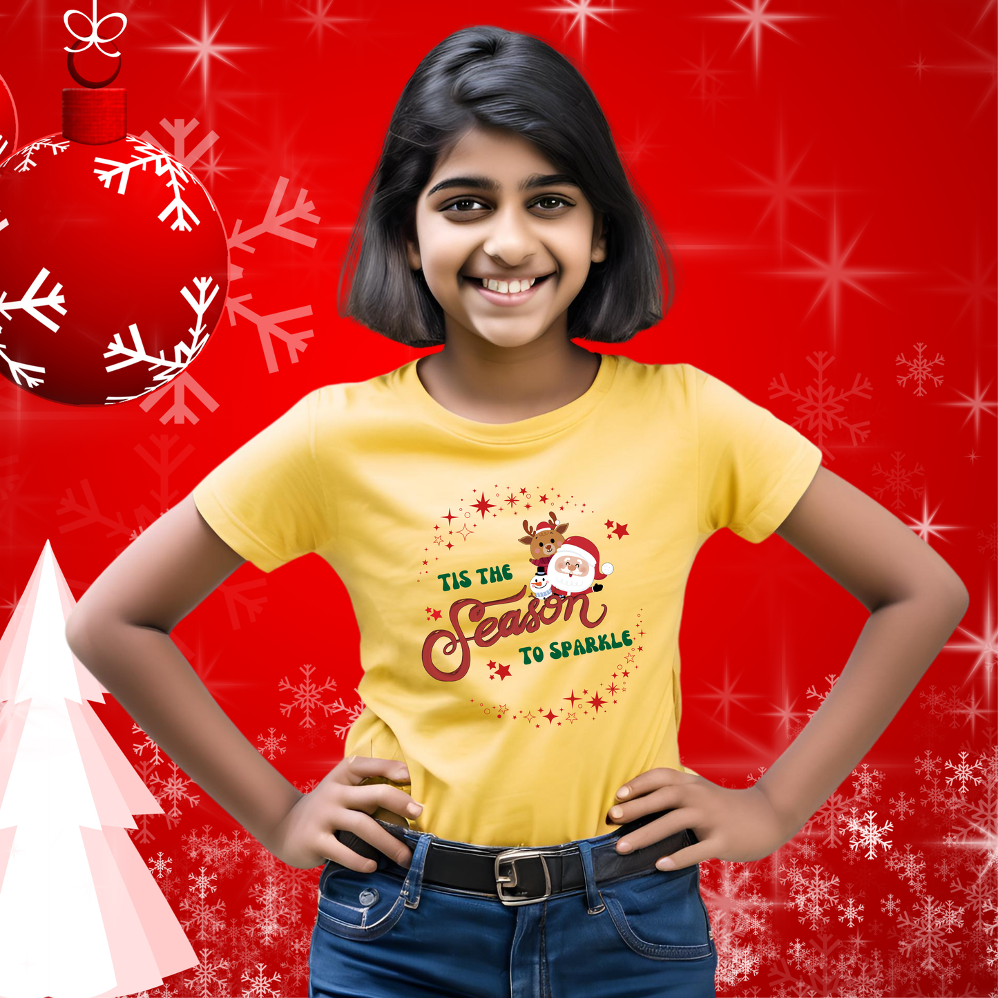 Tis The Season Tshirt | Yellow | Kids