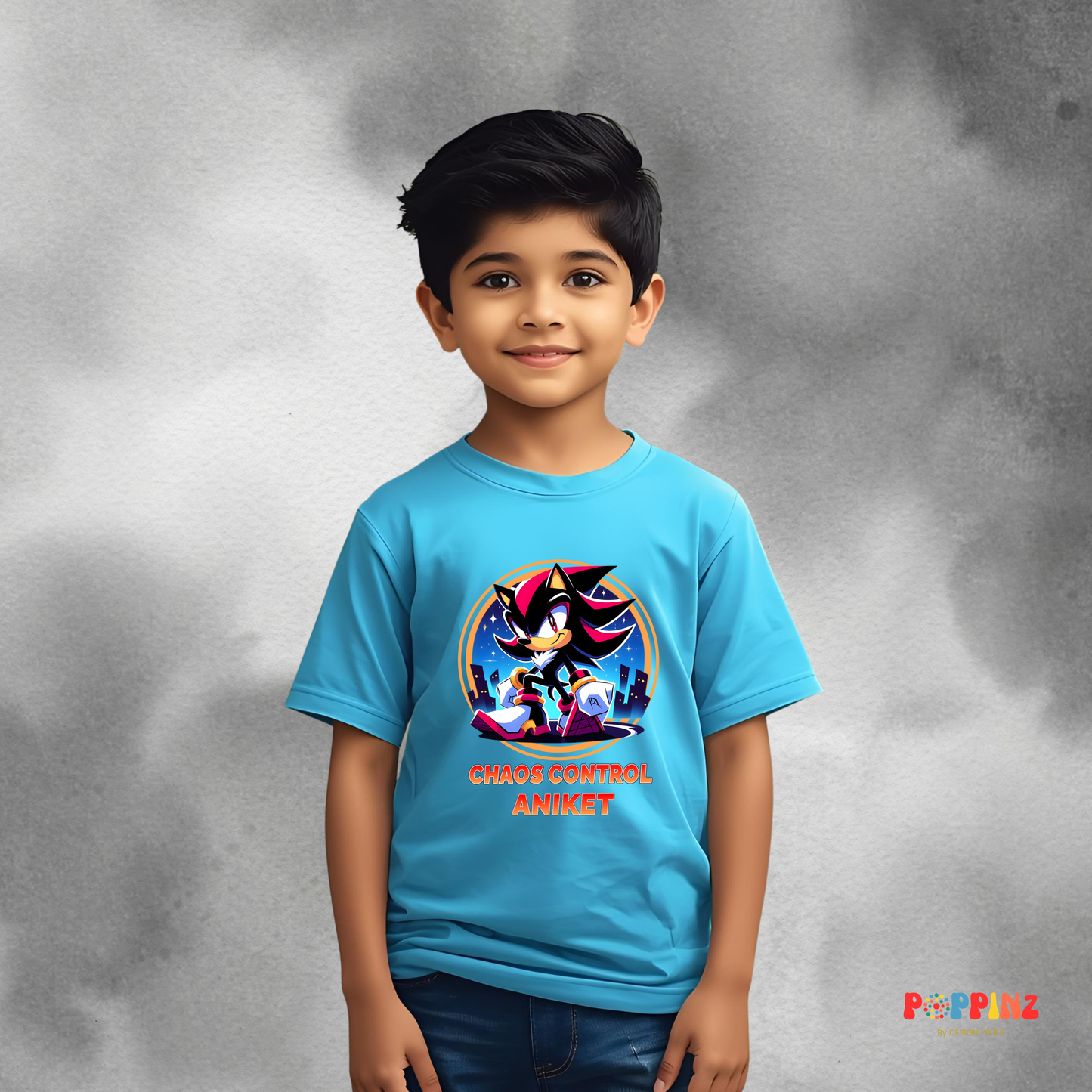 Shadow T-shirt | Personalize with Name | Blue | Boys | Girls