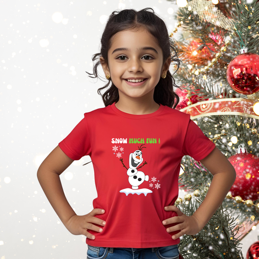 Snow Much Fun Tshirt | Red | Kids