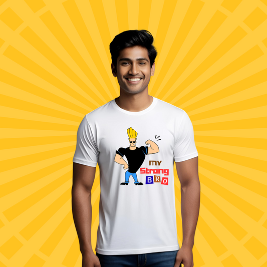 My Strong Bro | Cotton Tshirt | White | Men | Women