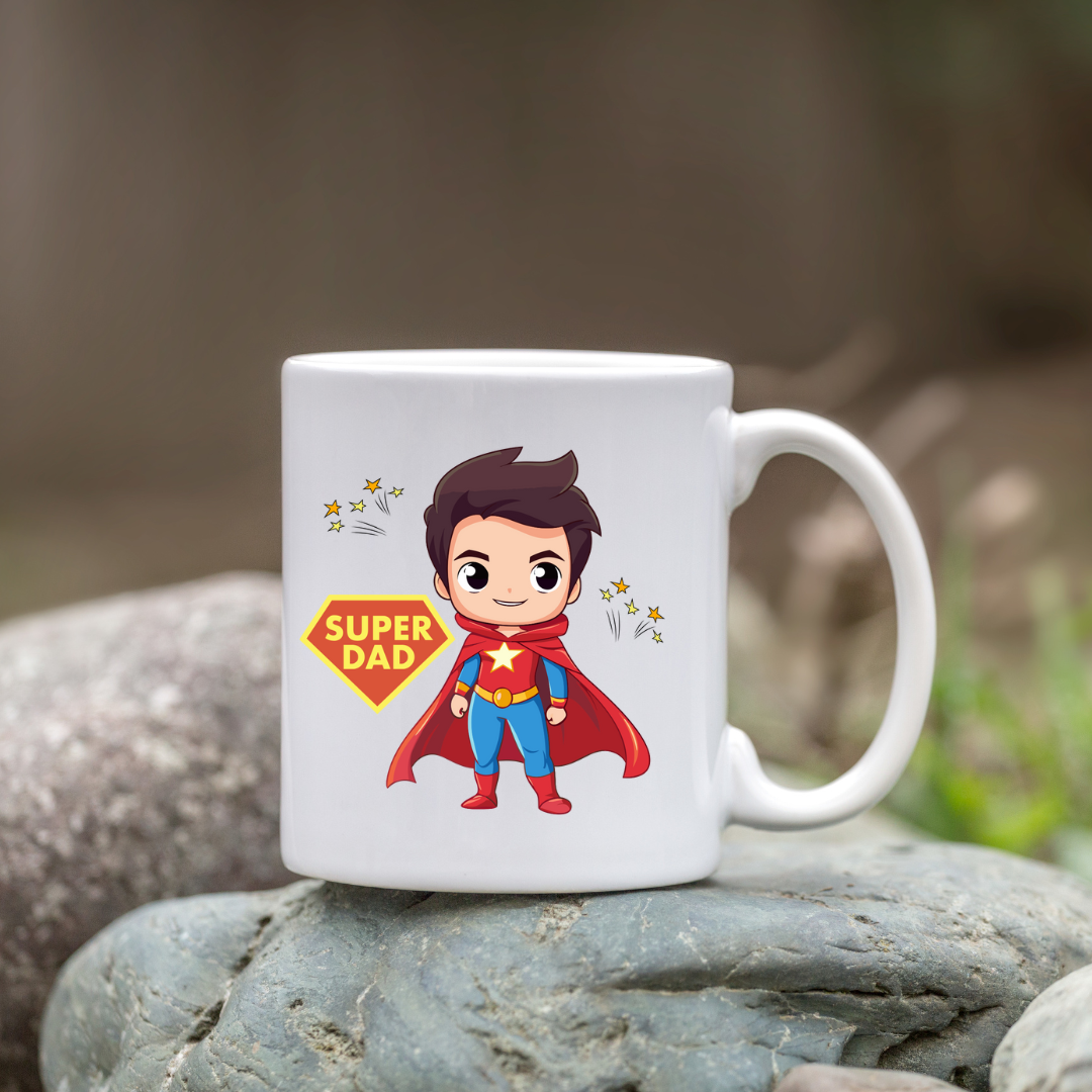 Superdad mug | Ceramic Mug | White