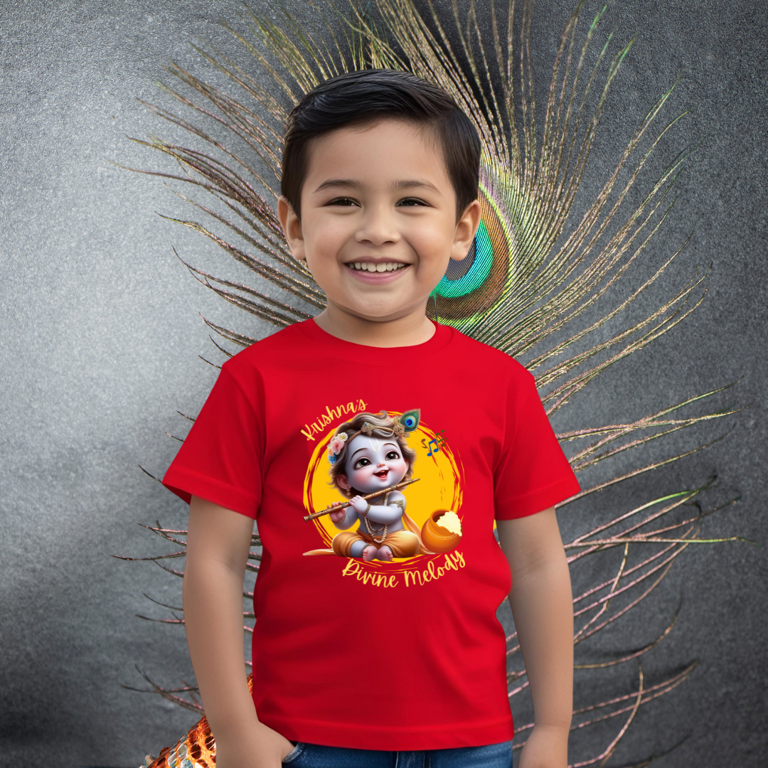 Little Krishna T-shirt | Red | Kids | Boys