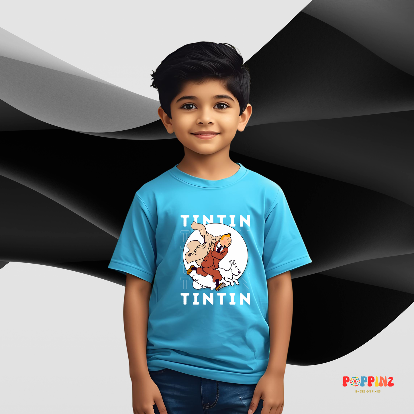 Tintin T-shirt | Blue | Boys | Girls