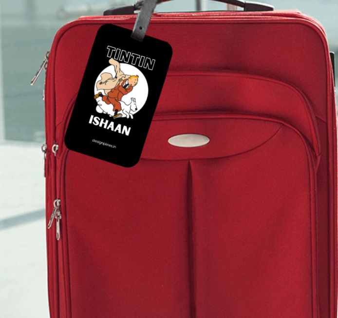 Tintin Personalized Vertical Name Tag