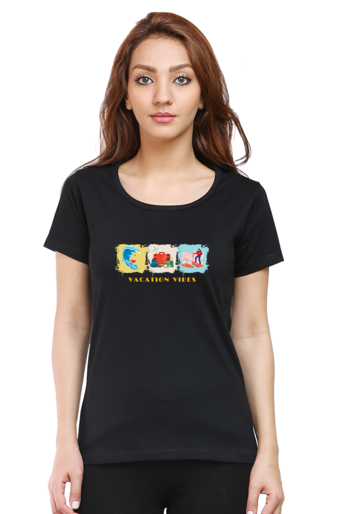 Vacation themed T-shirt | Black | Men & Women