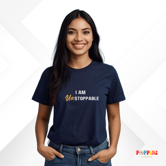 Unstoppable Cotton Tshirt | Navy Blue | Men | Women