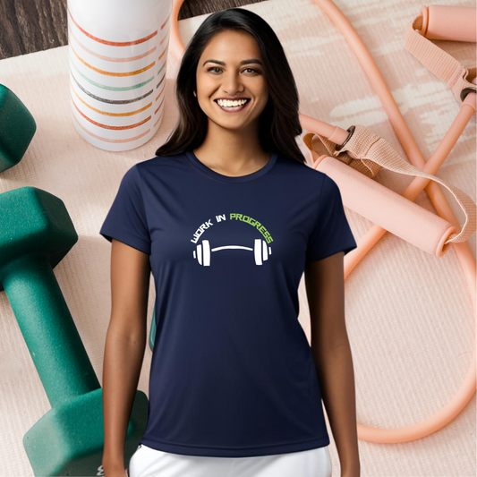 Work in progress | Activewear Polyester Tshirt | Navy Blue | Men | Women
