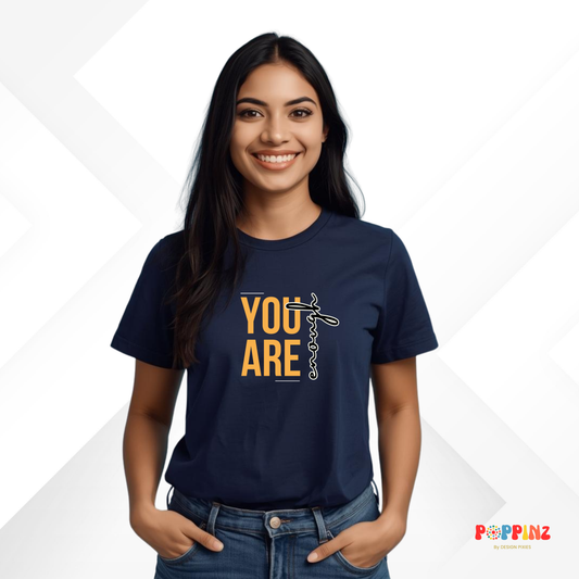 You Are Enough Cotton Tshirt | Navy Blue | Men | Women