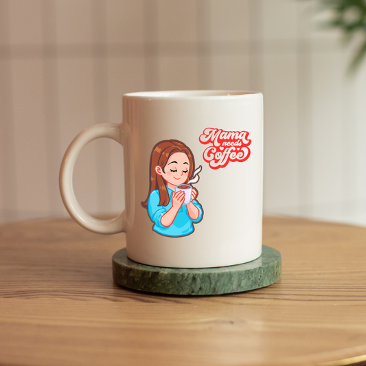 Coffeelover-mom mug | Ceramic Mug | White
