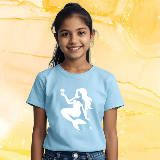 Mermaid Glow-in-Dark Tshirt | Blue | Kids