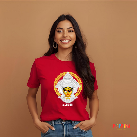 Shakti | Cotton Tshirt | Red | Men | Women